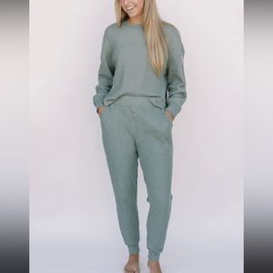 Z Supply Agave Waffle Jogger Lounge Set